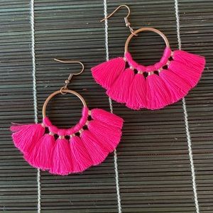 Beautiful trending fashion Bohemian Style Fan Shape Dangle hand made Earrings.